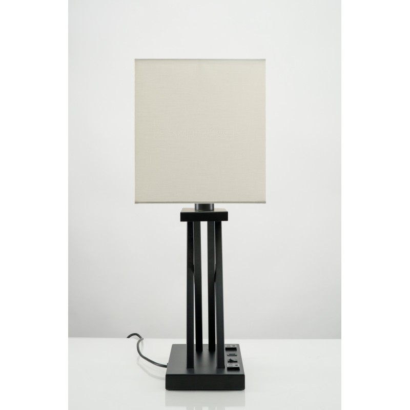 X Shaped Matte Black Table Lamp