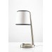 Modern Black Lined Table Lamp – 21" High with USB & Outlet | LOGMBLTL-2563