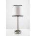 Modern Black Lined Table Lamp – 21" High with USB & Outlet | LOGMBLTL-2563
