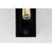 Matte Black and Gold LED Wall Lamp – 3W Integrated, 7" H