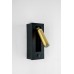 Matte Black and Gold LED Wall Lamp – 3W Integrated, 7" H
