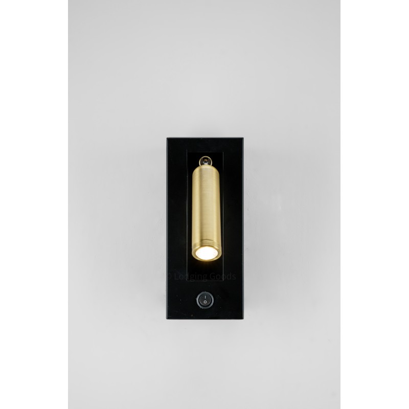 Matte Black and Gold Wall Lamp