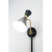 Wall Lamp Matte Black & Brass Hourglass Shape
