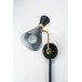 Wall Lamp Matte Black & Brass Hourglass Shape