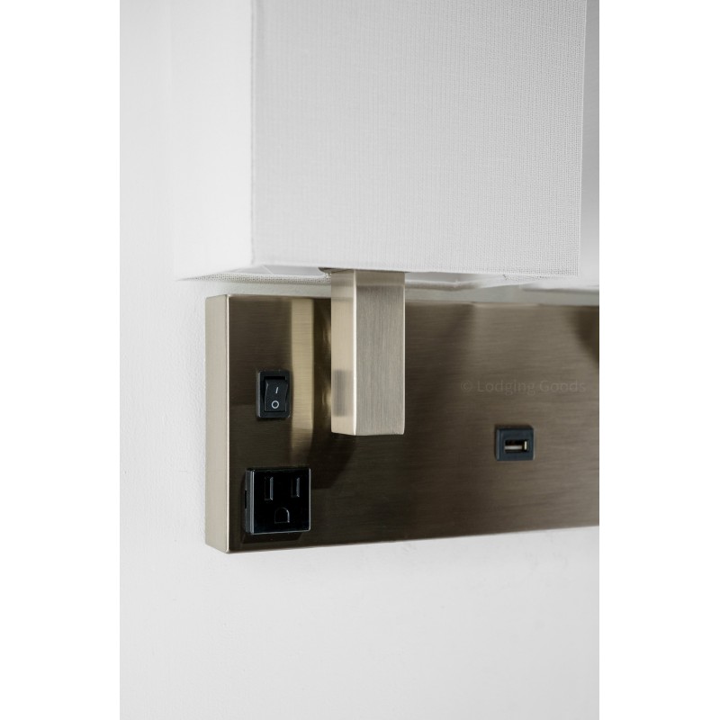 Satin Nickel Double Wall Lamp