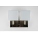 Satin Nickel Double Wall Lamp with USB & Outlets | LOGSNDWL-5478