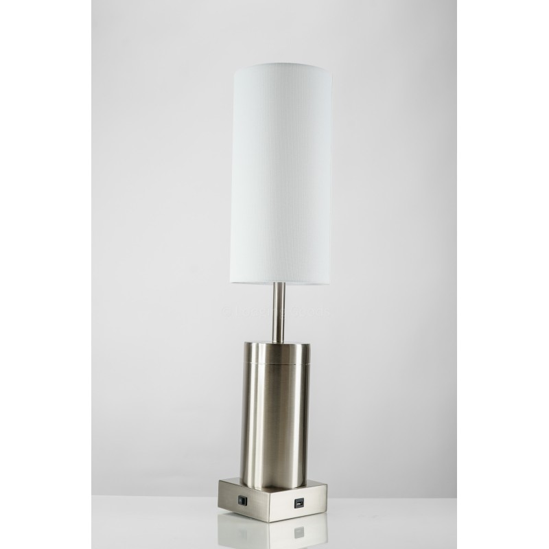Satin Nickel Dresser Lamp