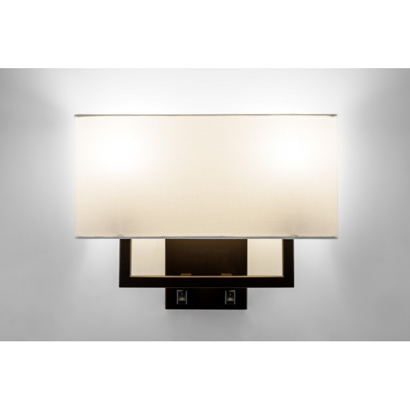 Rustic Dark Bronze Double Wall Lamp – ADA Compliant | LOGRDBDWL-6589