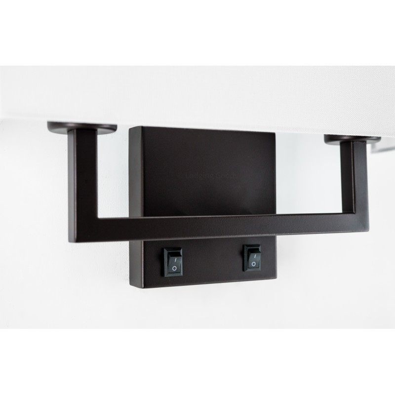 Rustic Dark Bronze Double Wall Lamp