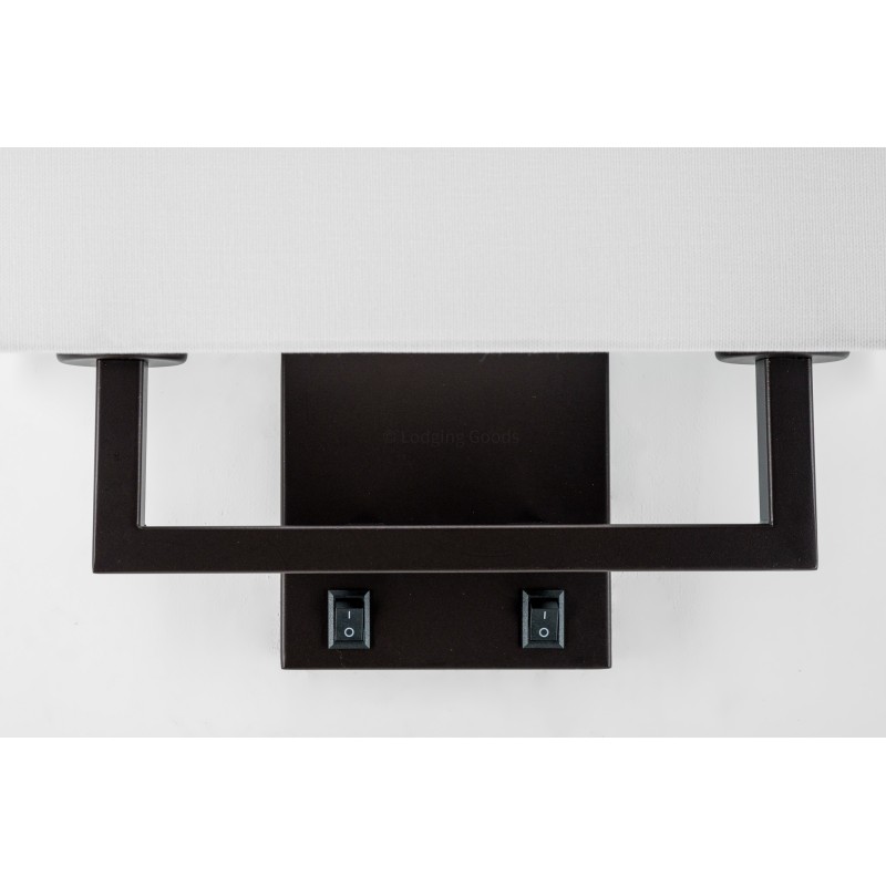 Rustic Dark Bronze Double Wall Lamp