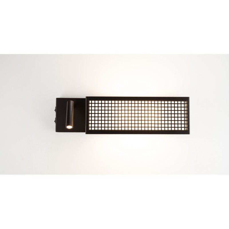 Bronze Headboard Sconce with LED Reading Light – 19" Wide – LOGBHSRL-4531