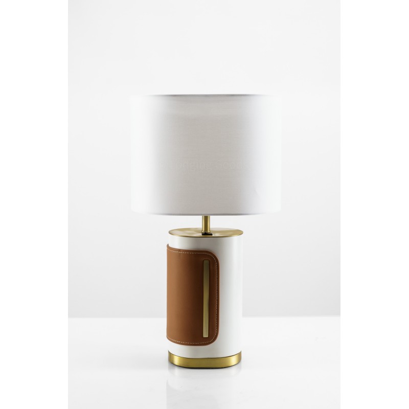 Table Lamps Plated Brushed Brass White