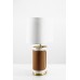 Brushed Brass and White Table Lamp with Fabric Shade & Acrylic Diffuser – 60W E26 (Model TL-0938-LG)