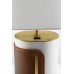 Brushed Brass and White Table Lamp with Fabric Shade & Acrylic Diffuser – 60W E26 (Model TL-0938-LG)