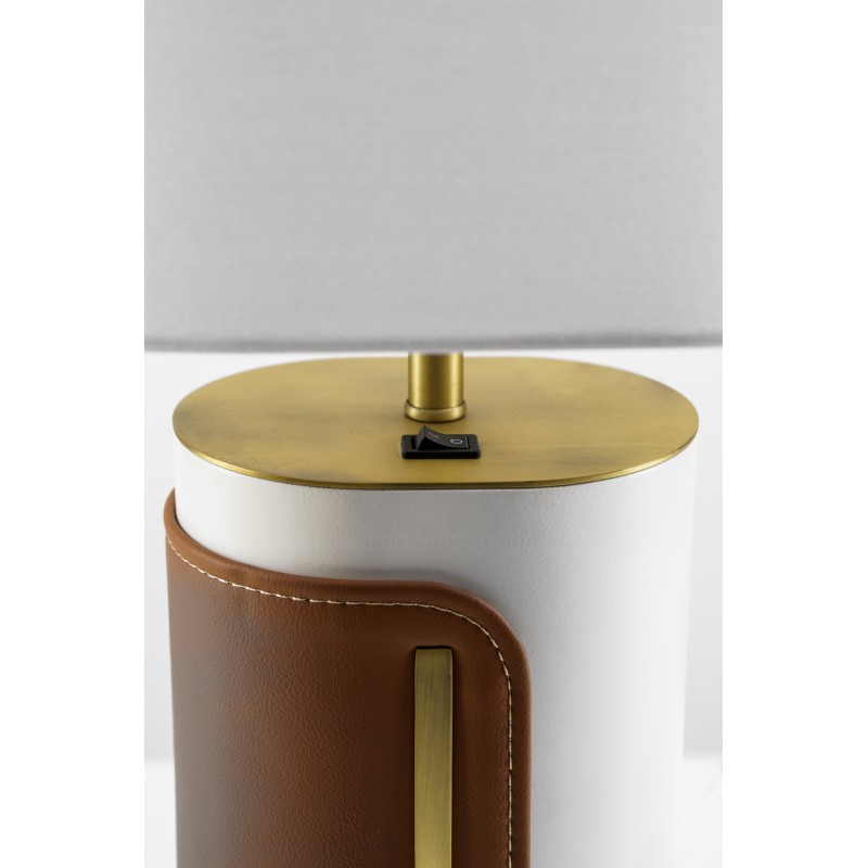 Table Lamps Plated Brushed Brass White