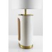 Brushed Brass and White Table Lamp with Fabric Shade & Acrylic Diffuser – 60W E26 (Model TL-0938-LG)
