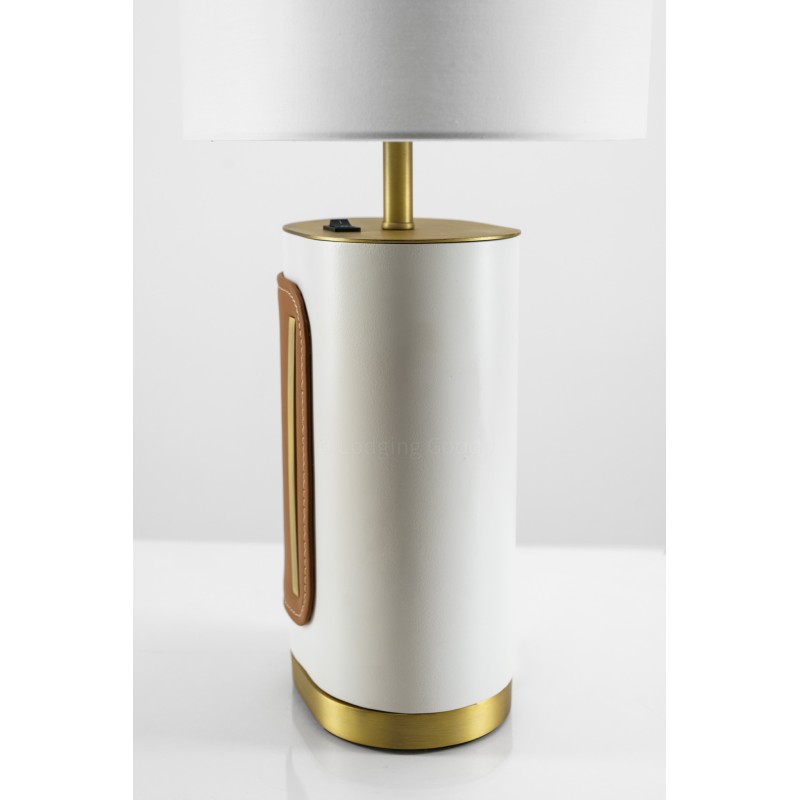 Table Lamps Plated Brushed Brass plus White