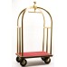 Bellman’s Cart Gold Tone Finish – Red Carpet Hotel Luggage Cart with 8" Pneumatic Wheels