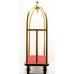 Bellman’s Cart Gold Tone Finish – Red Carpet Hotel Luggage Cart with 8" Pneumatic Wheels