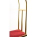 Bellman’s Cart Gold Tone Finish – Red Carpet Hotel Luggage Cart with 8" Pneumatic Wheels