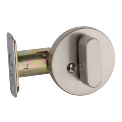 PREMIER DEADBOLT Builder Round Single-Sided Deadbolt - Satin Nickel