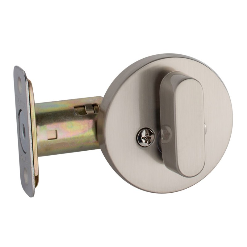PREMIER DEADBOLT Builder Round Single-Sided Deadbolt - Satin Nickel