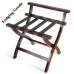 Highback Wooden Luggage Rack – Solid American Hardwood Foldable Contemporary Design