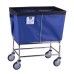 Fully Sewn Elevated Vinyl Basket Truck – 6 Bushel Heavy-Duty Hotel Laundry Cart