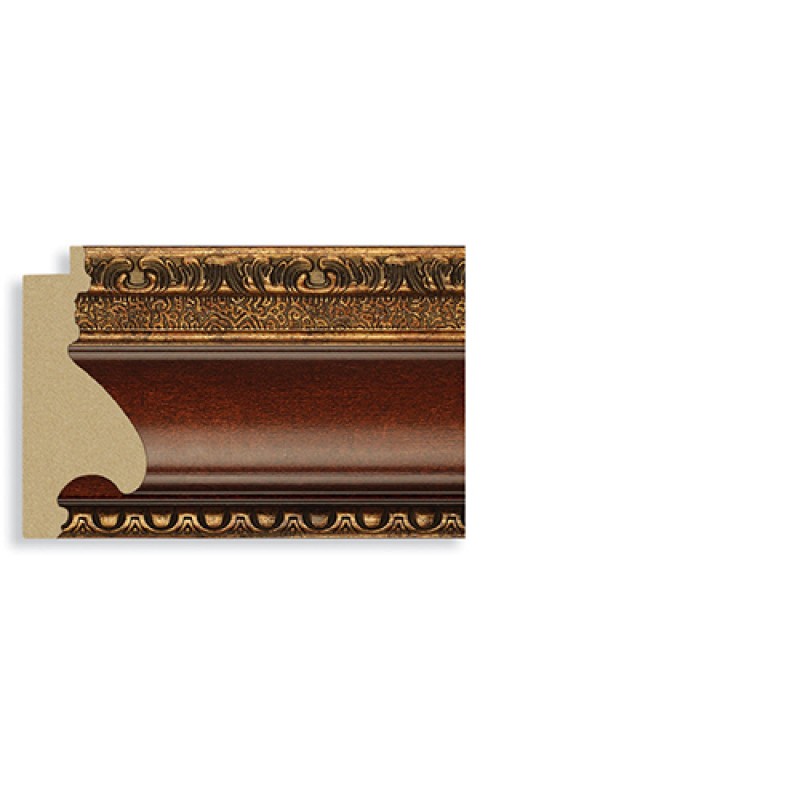 Vanity Mirror Walnut w/gold 36 x 48