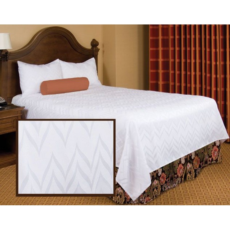 Golden Symmetry Sheets & Shams – Decorative Top Sheet Hotel Bedding Set (Wave Pattern Polyester)