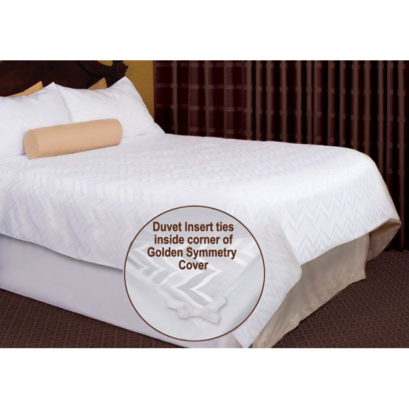 Golden Symmetry Pocket Coverlette – Eco-Friendly Hotel Duvet Alternative Bedding System