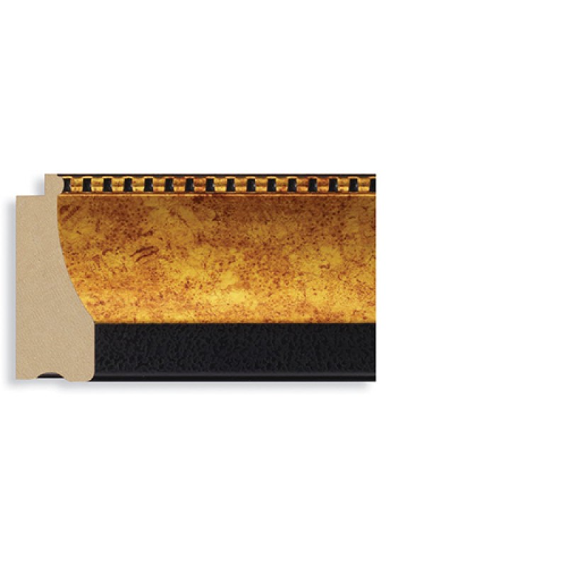 Full Length Mirror Antique Gold w/black Frame 24 x 60