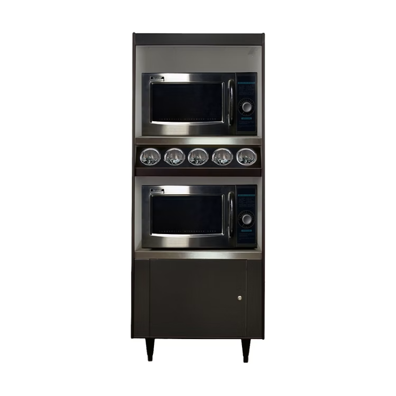 Microwave & Condiment Stand with 5 Cylindrical Compartments – Model AS272-5MT-N/L