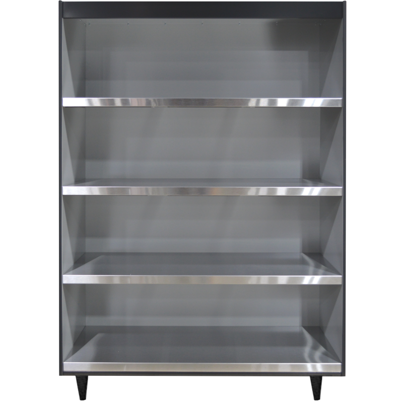 Large Microwave & Condiment Storage Cabinet with 4 Stainless Shelves – Model AS494-N/L