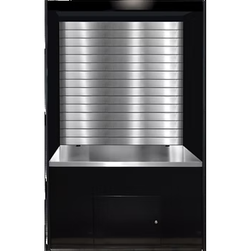 Large Micro Market Display Stand with Locking Storage – Model ASMMS 491-DSST-FF