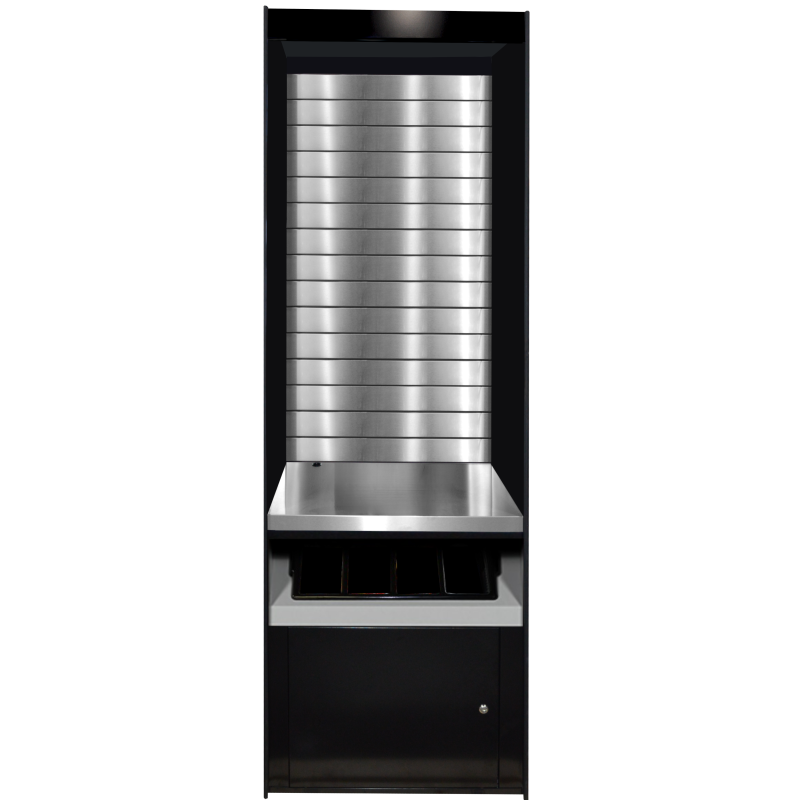 Micro Market Display Stand with Locking Storage – Model ASMMS 271-DSST