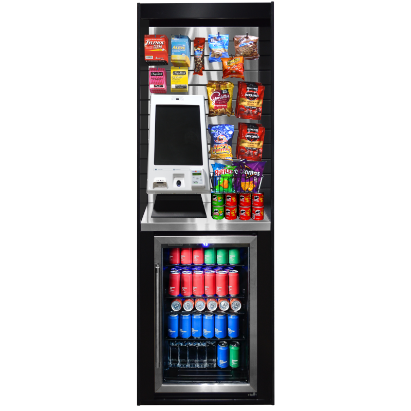 Micro Market Display Stand with Beverage Cooler – Model ASMMS 272-COOL