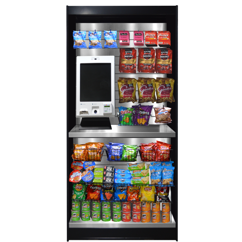 Micro Market Kiosk Display Stand with Pay Station – Model ASMMS 362-KS