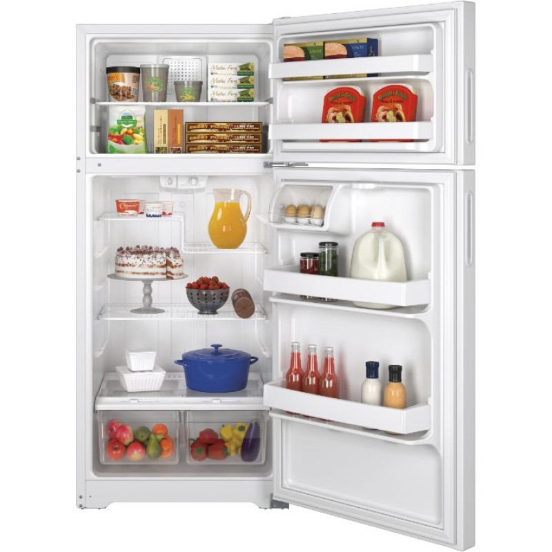 GE ENERGY STAR 15.5 Cu. Ft. Recessed Handle Top-Freezer Refrigerator