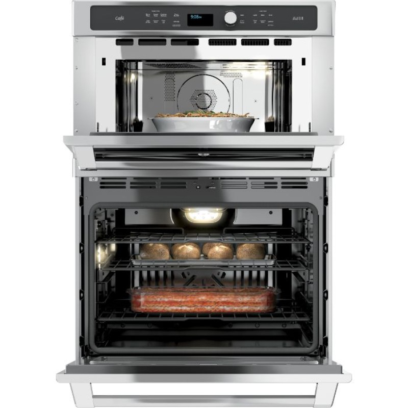 GE Cafe Series 30 in Combination Double Wall Oven with Convection and Advantium Technology