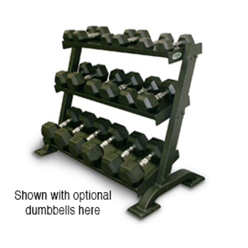 Hex Style Dumbbell Rack – 3-Tier Powder-Coated Fitness Storage