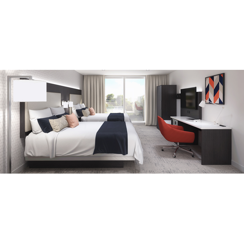 Hotel furniture headboard and writing desk with good quality