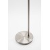 Brushed Nickel Floor Lamp with Foot Switch – 62" Standing Lamp with White Hardback Shade | LOG10025