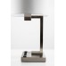 Double Table Lamp with 2 Power Outlets and 2 USB Ports – Brushed Nickel Finish