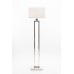 Floor Lamp with Off-White Fabric Shade – Brushed Nickel Standing Lamp (60.8" H)