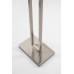 Floor Lamp with Off-White Fabric Shade – Brushed Nickel Standing Lamp (60.8" H)