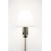 Single Wall Lamp with Electrical Outlet and USB Port – Brushed Nickel with Black Wood Finish