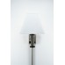 Single Wall Lamp with Electrical Outlet and USB Port – Brushed Nickel with Black Wood Finish