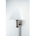 Single Wall Lamp with Electrical Outlet and USB Port – Brushed Nickel with Black Wood Finish