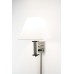 Single Wall Lamp with Electrical Outlet and USB Port – Brushed Nickel with Black Wood Finish